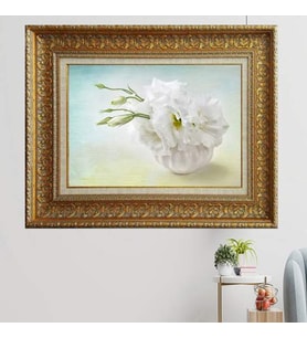 Gold Altın Kalın Çerçeveli Paspartulu Tablo vvb1453
