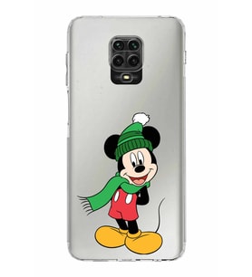 Xiaomi Redmi Note 9 Pro  Kamera Korumalı Kapak Mickey Mouse Tasarımlı Şeffaf  Kılıf