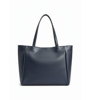 ÜçKol Ticaret Geniş İç Hacimli Nubuk Görünümlü Deri Shopper Çanta (Lacivert)
