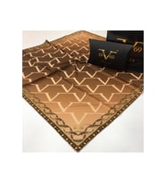 19V69 ITALIA Desen Black Seri Twill Eşarp Eşarp Askısı ile Birlikte 90x90 cm Kah