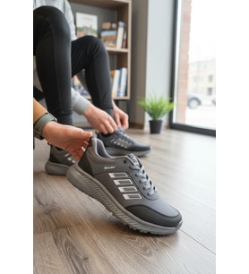 Enoch Unisex Hafif Tabanlı Bağcıklı Yürüyüş ve Koşu Ayakkabısı Günlük Sneaker