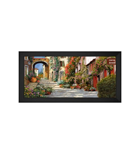 Manzara Temalı Kanvas Tablo 80 x 110 cm Siyah Çerçeve