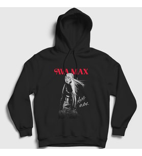 Presmono Unisex Siyah Poster V2 Ava Max Kapüşonlu Sweatshirt 410353tt