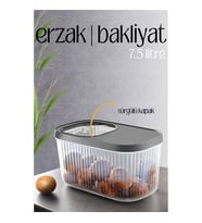 Turk MultiBox Erzak Bakliyat Kutusu Sürgülü Kapak 7.5 Litre