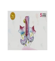 ÇITIPITISTORE Takım Folyo Balon Unicorn 1 Yaş 5 li