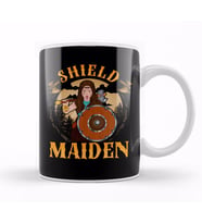 Shield Maiden Female Viking Warrior Norse Myth Kupa Bardak Porselen
