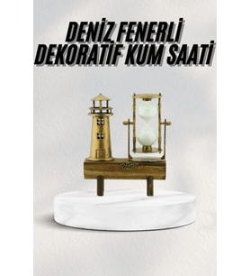 Hediyelik Kum Saati Retro Dekoratif Deniz Feneri Kum Saati