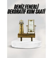 Hediyelik Kum Saati Retro Dekoratif Deniz Feneri Kum Saati