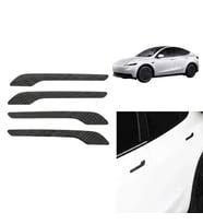 Tesla Model 3 Y Karbon Dış Kapı Kolu Kaplama Seti 4 Lü Siyah