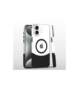İphone 16 Carbon Puzzle Kapak - Siyah-2