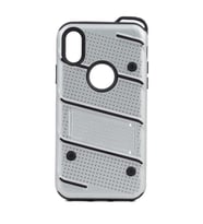 Uyumlu Model Apple iPhone X Kılıf İron Tank Zırh Kapak (Gri)