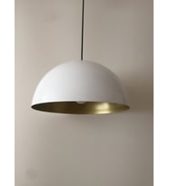 MYLİGHTS BEYAZ  İÇİ BAKIR 40 CM  METAL SARKIT AVİZE (Siyah)