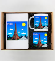 Paris Tasarımlı Defter,Kupa Ve Bardak Altlığı Seti
