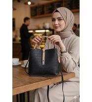 Kadın Orijinal Just Polo 3 Bölmeli Ayarlanabilir Askılı Şık El & Omuz Çantası Shoulder Bag (STD)