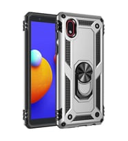 Samsung Galaxy A01 Core Kılıf Sofya Yüzüklü Silikon Kapak - Gümüş