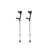 Ayarlı Siyah Kanedyen Koltuk Değneği ve Dirsek Destekli Baston