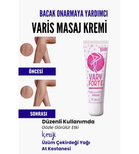 Var.is Bölgesi Için Bacak Onarmaya Yardımcı Besleyici Varyforte Masaj Kremi 100ml