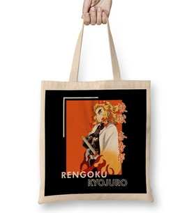 Demon Slayer Rengoku Kyojuro Bez Çanta Uzun Saplı