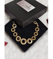 Desing Vıp Noktalı Halkalar Bileklik (Gold)