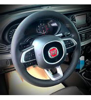 DİKİŞLİ DİREKSİYON KILIFI İTHAL SİYAH DERİ SİYAH DİKİŞLİ FIAT EGEA SEDAN İÇİN