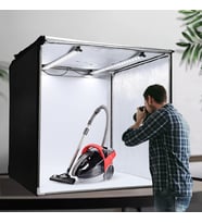 TriLine 80x80CM Profesyonel Stüdyo Led Işıklı Ürün Fotoğraf Çekim Çadırı