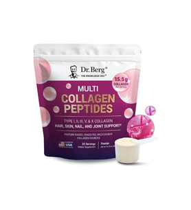 Dr. Berg Multi Collagen Peptides Powder Types I, II, III, V, X - Unflavored 400gr.63.