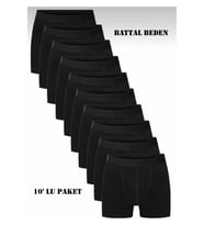 Erkek Battal Beden Likralı 10'lu Paket Ekonomik Boxer