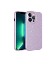 Apple iPhone 13 Pro Max Uyumlu Kılıf Kamera Korumalı Simli Lüks Zore Koton Kapak (Lila)