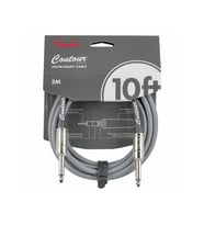 FENDER 0990571824 Contour Serisi Enstrüman Kablosu (5.5m) Inca Silver, Ekstra Uzunluk, Örgülü Esnek Dış Kaplama, Dayanıklı Konnektörler
