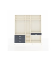 Arges Dolap 7 Raflı 4 Çekmeceli 3 Askılı 220x30x243 Aytaşı-Aytaşı/Antrasit