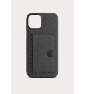iPhone 14 Kartlıklı Standlı Lüx Kılıf Siyah