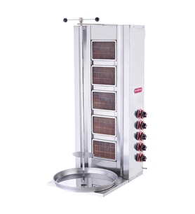 Işıkgaz Silver Endüstriyel Tüplü 5 Radyanlı Döner Ocağı Makinesi (Gri)