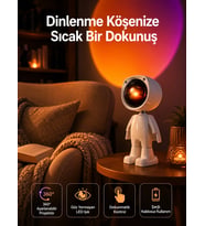 180 Derece Dönebilen Astronot Masa Ve Gece Lambası Projektör