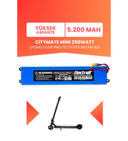 Citymate Mini 250watt Batarya 24v (YÜKSEK KAPASİTE) 5200mah Pil Elektrikli Scooter Bataryası Değişim