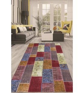 Dijital Kaymaz Taban Yıkanabilir Modern Renkli Salon Halısı Mutfak Halısı Yolluk ND-HT-679 (Pembe)
