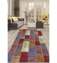 Dijital Kaymaz Taban Yıkanabilir Modern Renkli Salon Halısı Mutfak Halısı Yolluk ND-HT-679 (Pembe)