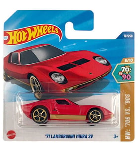 Hot Wheels '71 Lamborghini Miura - Kırmızı (1/64)