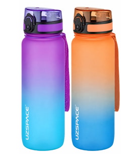 Uzspace 2'li Tritan Matara Seti 800 ml Çift Renk Softtouch FF Collection Tritan Su Matarası