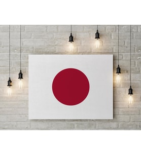 Japonya Bayrağı Kanvas Tablo 40x55cm Dekoratif Tablo