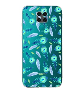 PrintiFy Huawei Mate 30 Lite ile Uyumlu Nazar Boncuğu 3 Baskılı Kamera Korumalı Şeffaf Silikon Kılıf