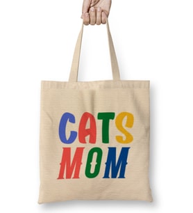 Funny Cat Lover Gifts For Women Men Kids Bez Çanta Uzun Saplı