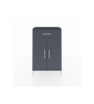 Arges Komodin 2 Raflı Tek Çekmeceli 2 Kapaklı 60x30x96 Antrasit-Antrasit