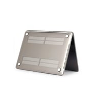 Apple Macbook 13.3' Pro 2020 MSoft Kristal Şeffaf 1mm İnce Kılıf (Gri)