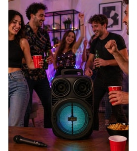 Kablosuz Karaoke Hoparlör Mikrofonlu RGB Işıklı 6.5 İnç Bluetooth Speaker Taşınabilir