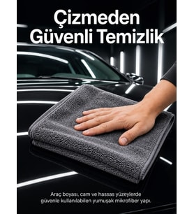 Mikrofiber Araç Temizlik Bezi 50x70 cm Oto Yıkama Sonrası Kurulama ve Parlatma Bezi