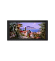 Manzara Temalı Kanvas Tablo 80 x 110 cm Siyah Çerçeve