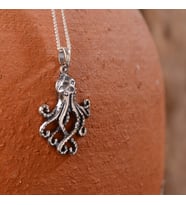 Gümüş Ahtapot Kolye 925 Ayar Gümüş Ahtapot Figürlü Unisex Kolye