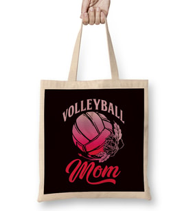 Volleyball Mom Mother Beach Volleyball Player Son Daughter Bez Çanta Uzun Saplı
