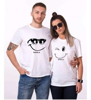 Tshirthane Smile Sevgili Kombinleri Tshirt Kombini (Tek Ürün Fiyatıdır.)