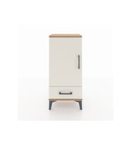 Arges Komodin 3 Raflı Tek Çekmeceli Tek Kapaklı 44x30x96 Çam-Aytaşı